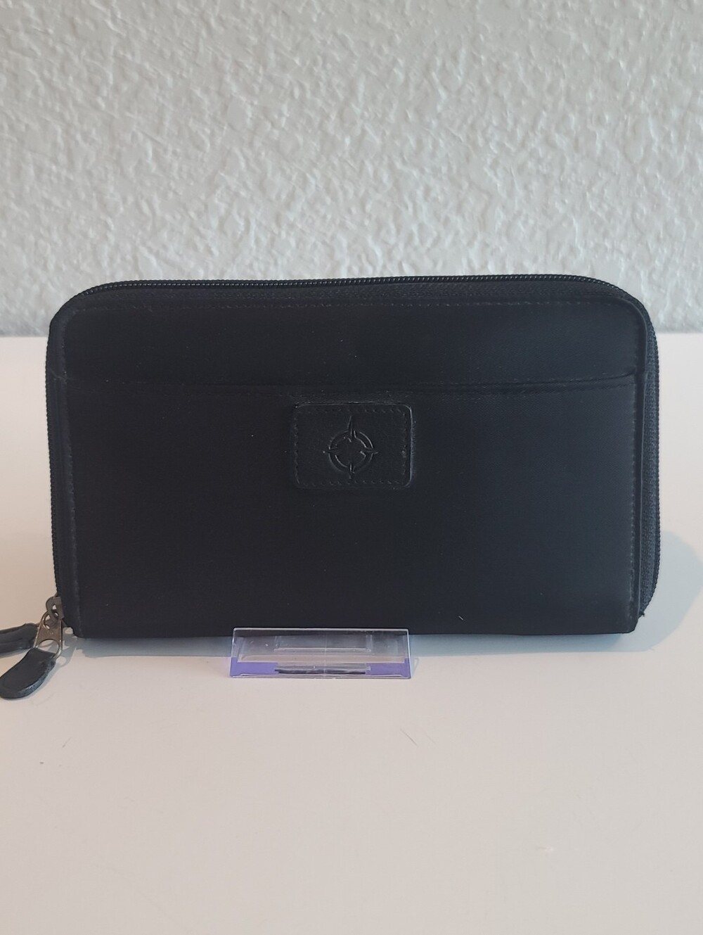 Franklin Covey Black Microfiber Travel Organizer Wallet